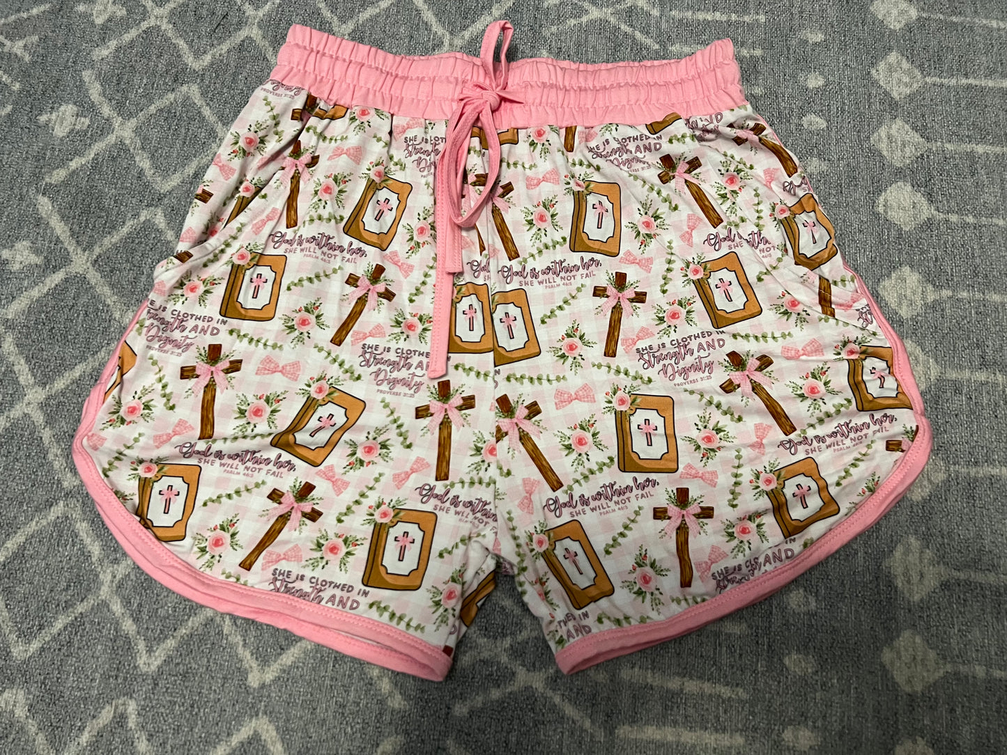 God is Within Her Woman's Shorts