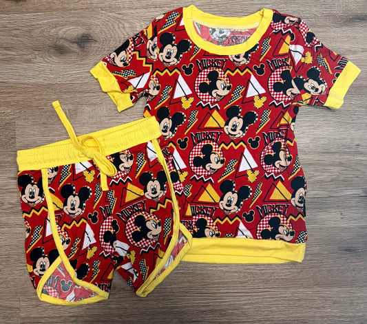 Rad Retro Boy Mouse - T-shirt and short set